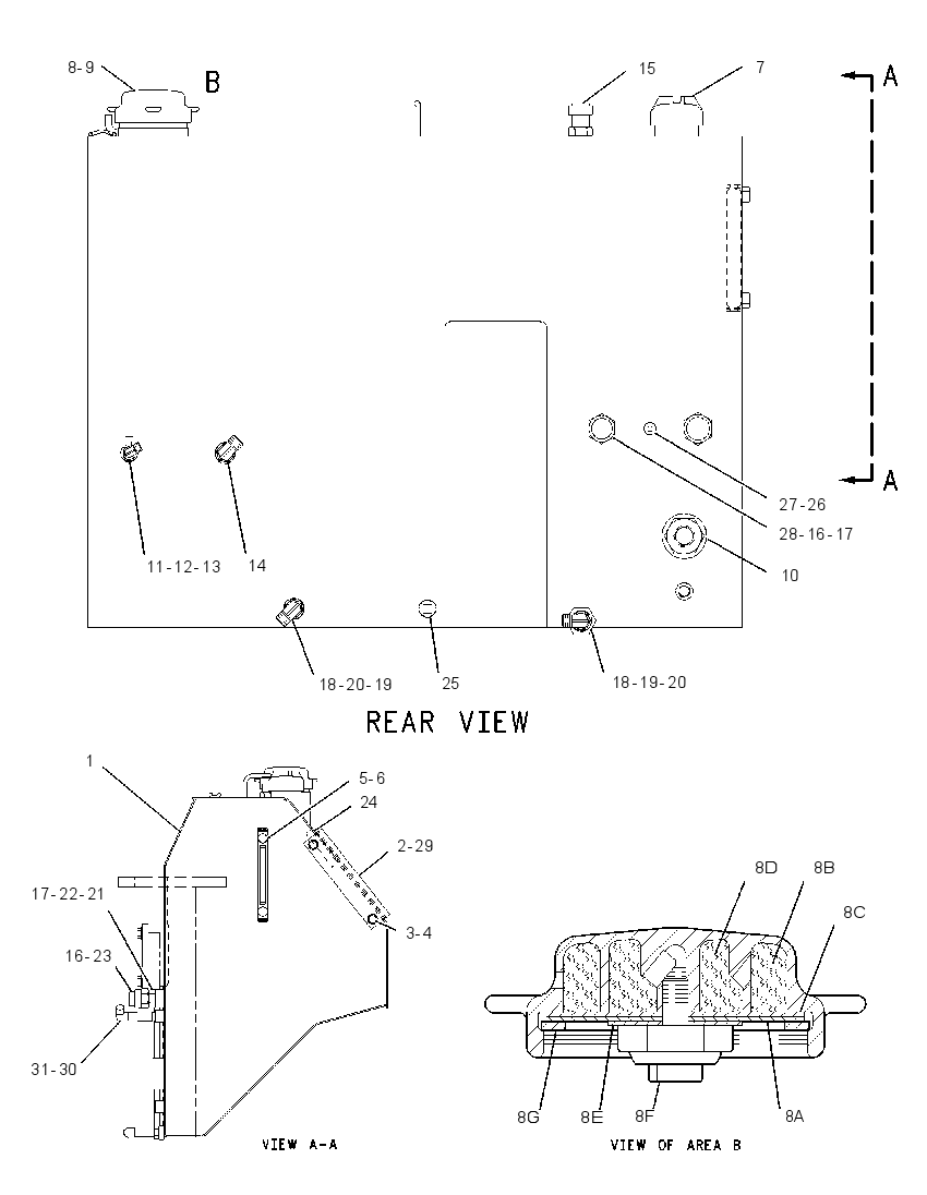 TANK & MTG GP-HYDRAULIC & FUEL 1401830 CAT