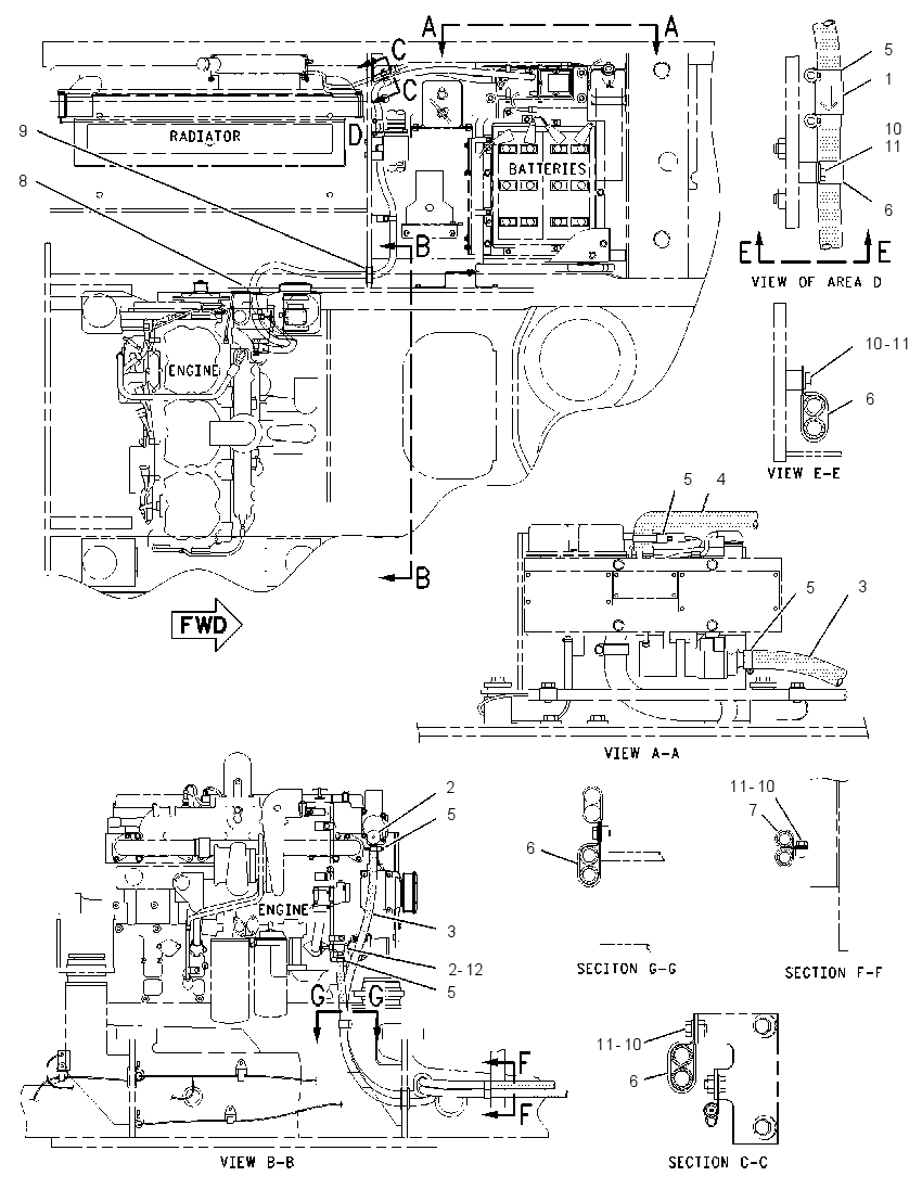 LINES GP-COOLANT HEATER 1553094 CAT