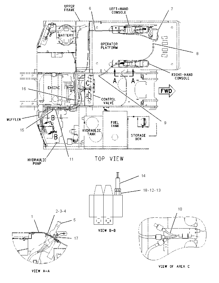LINES GP-IMPLEMENT CONTROL 1296289 CAT
