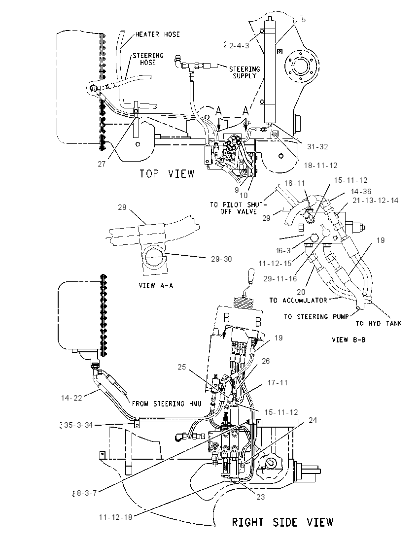 Трубопроводы управляющие 1160830 CAT