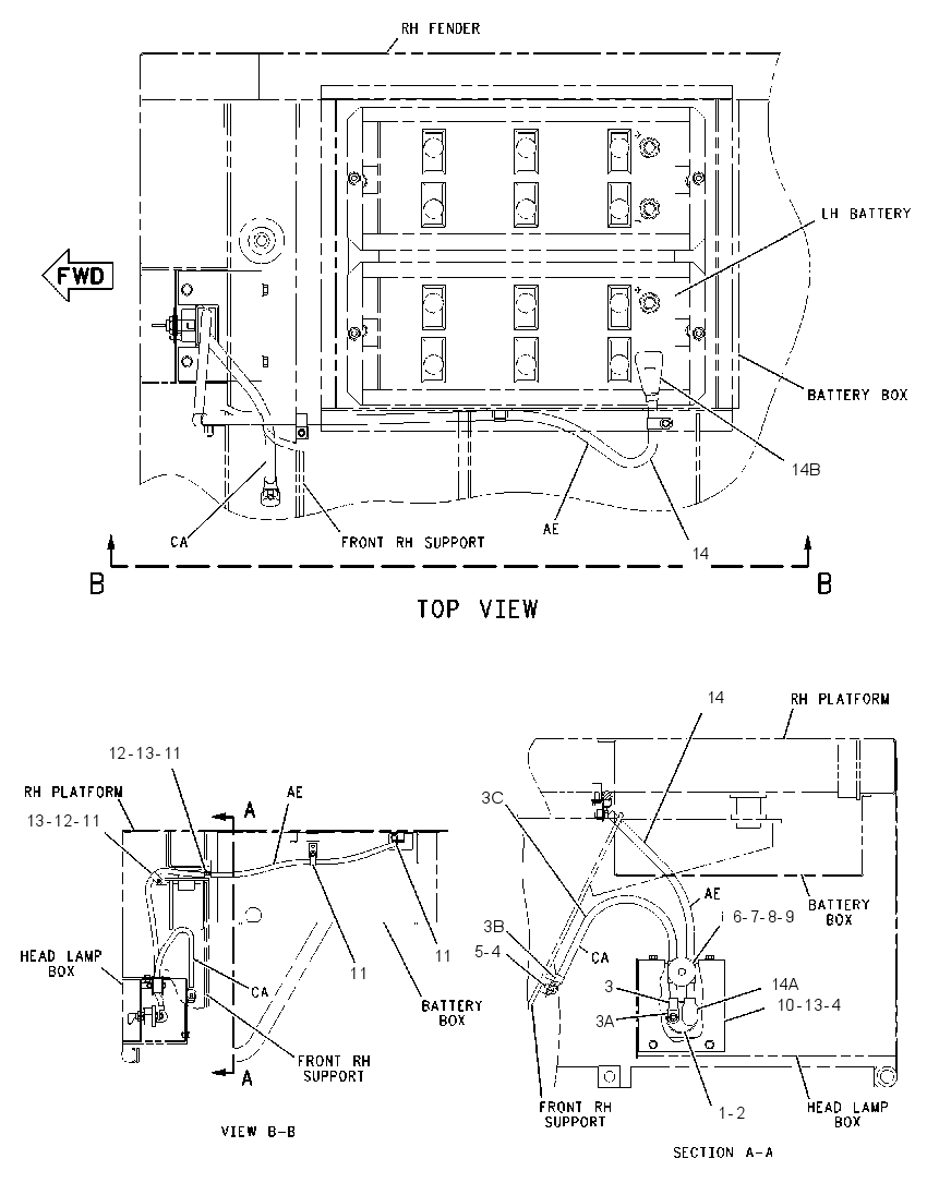 Проводка площадки 1595285 CAT