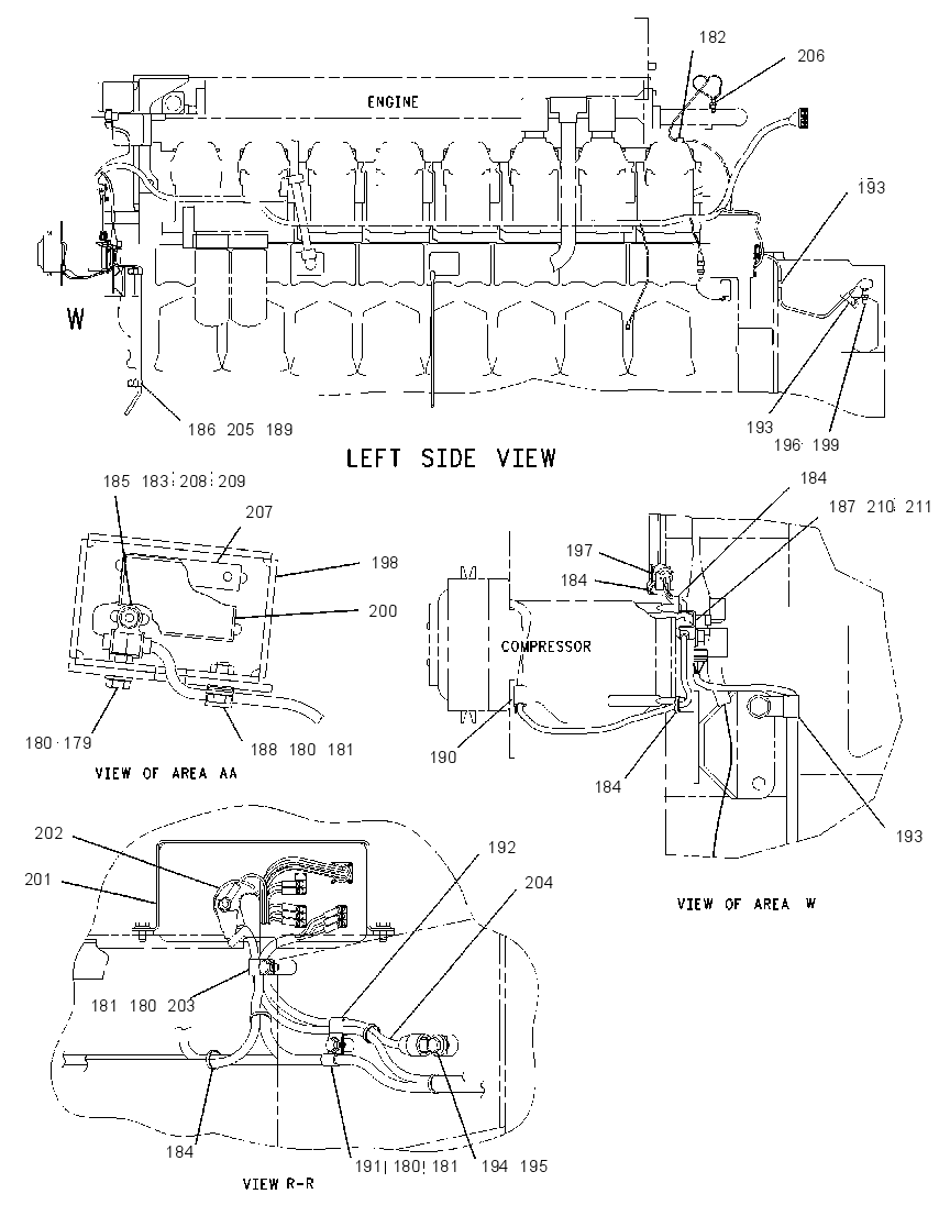 Проводка машины 2A6542 CAT