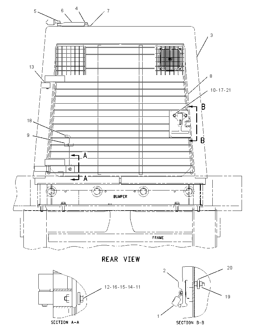 Защита радиатора 5Q6537 CAT