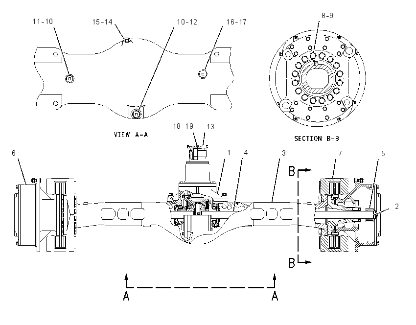 AXLE GP-CENTER 1216526 CAT
