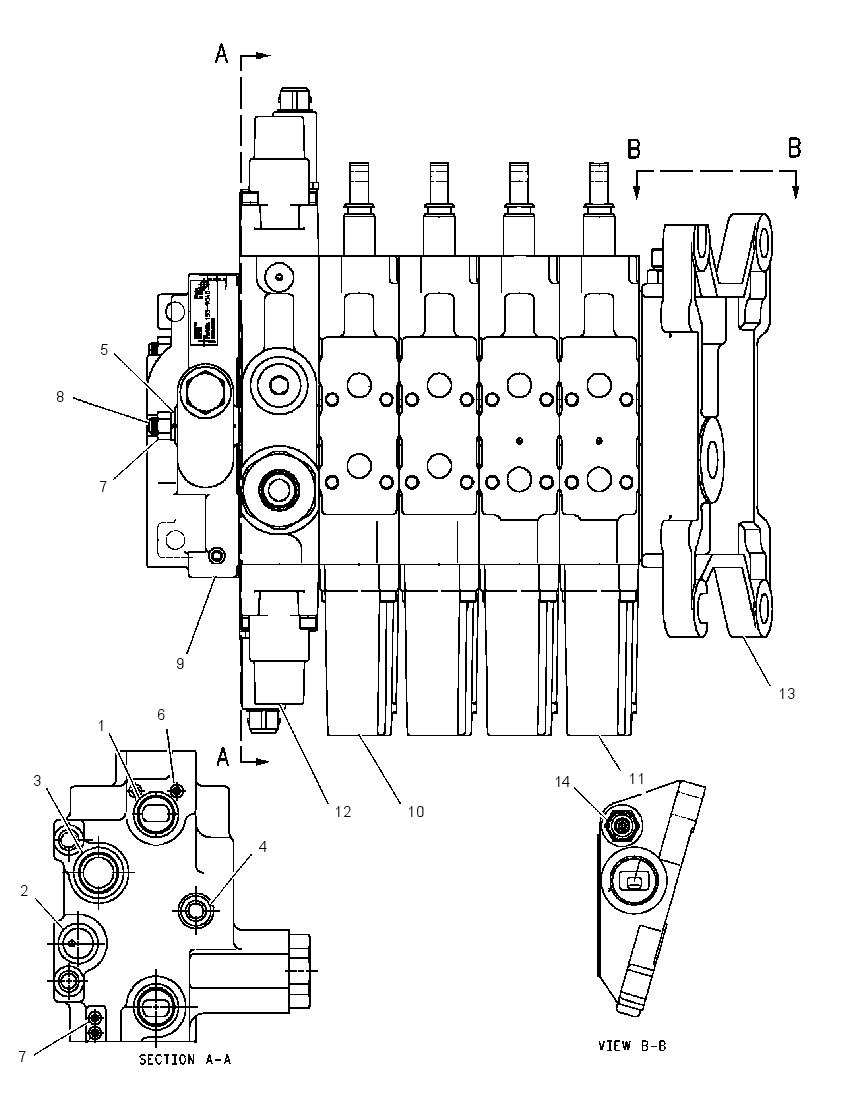 Клапан (секция 4) 1539040 CAT