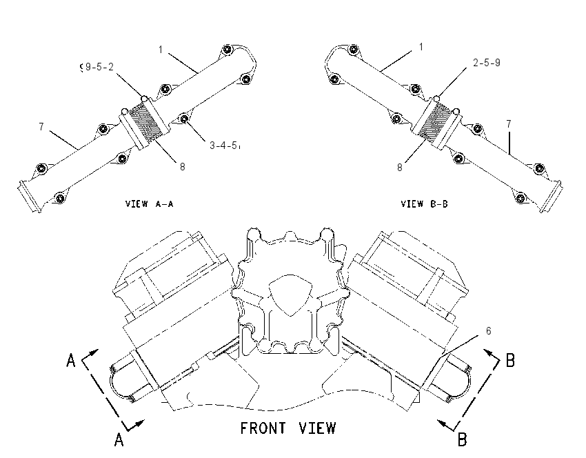 Коллектор выпускной 1660164 CAT