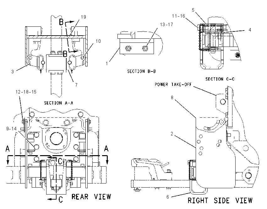 FRAME GP-DRAWBAR 1612399 CAT