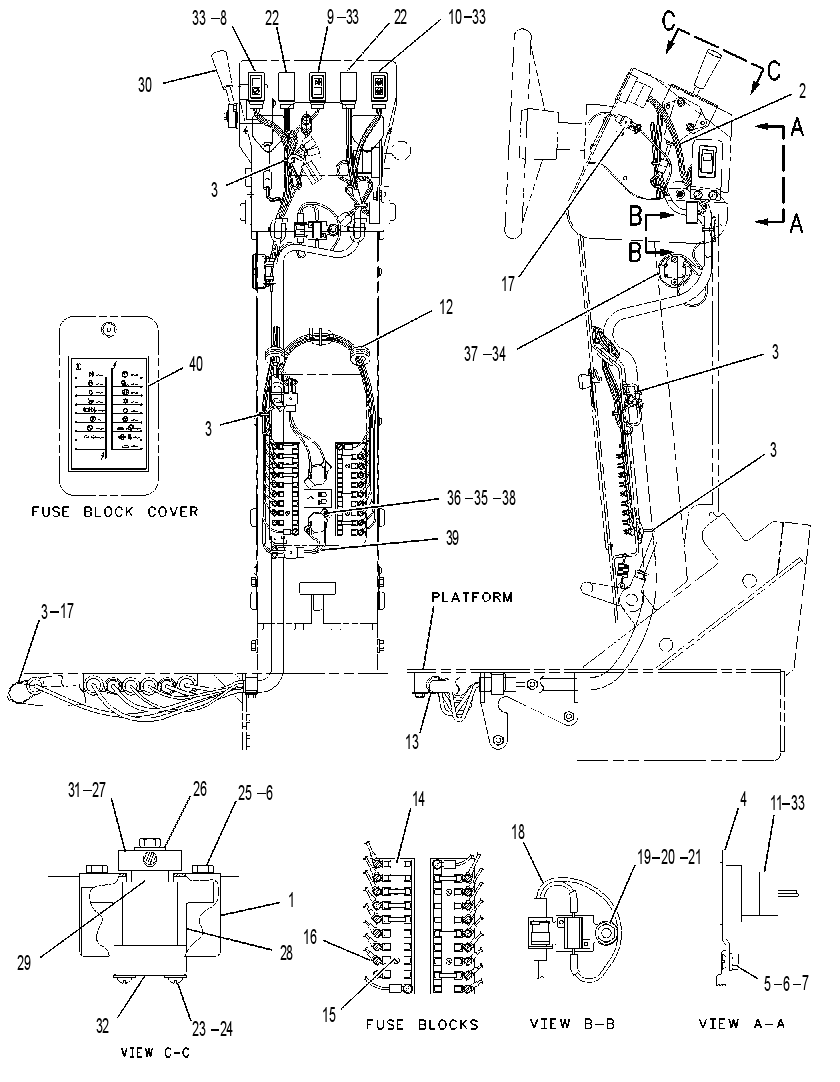 WIRING GP-STEERING CONSOLE 8X7716 CAT