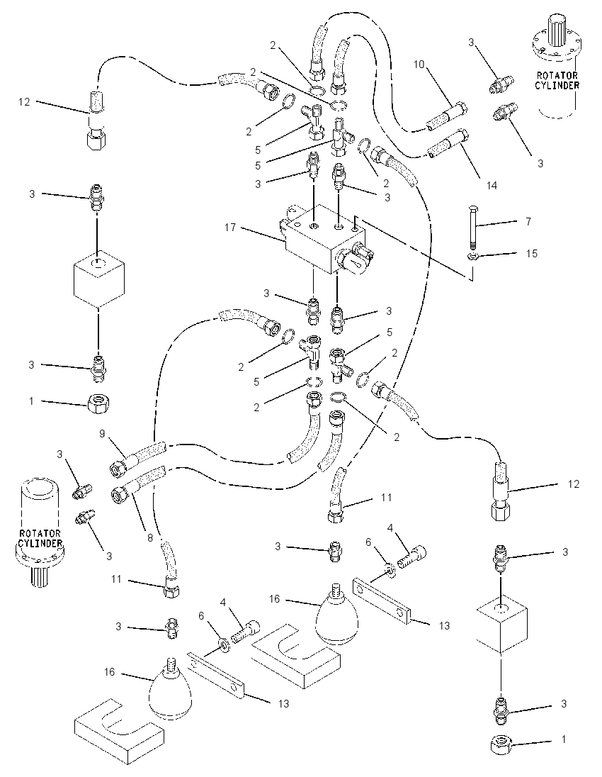 LINES GP-ROTATOR CYLINDER 1446045 CAT