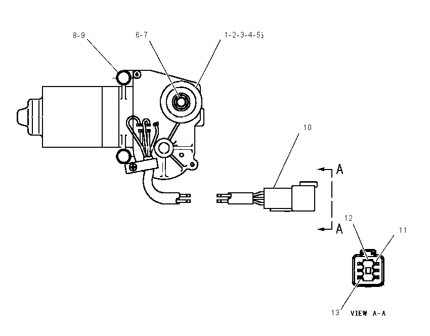 WIPER MOTOR ASSEMBLY 1171881 CAT