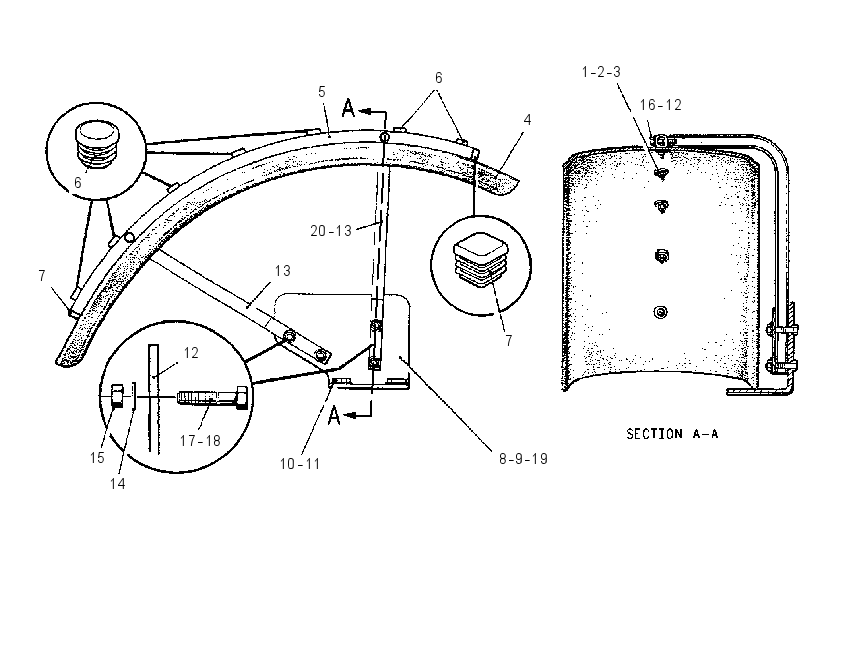 FENDER & MOUNTING GP 1247681 CAT