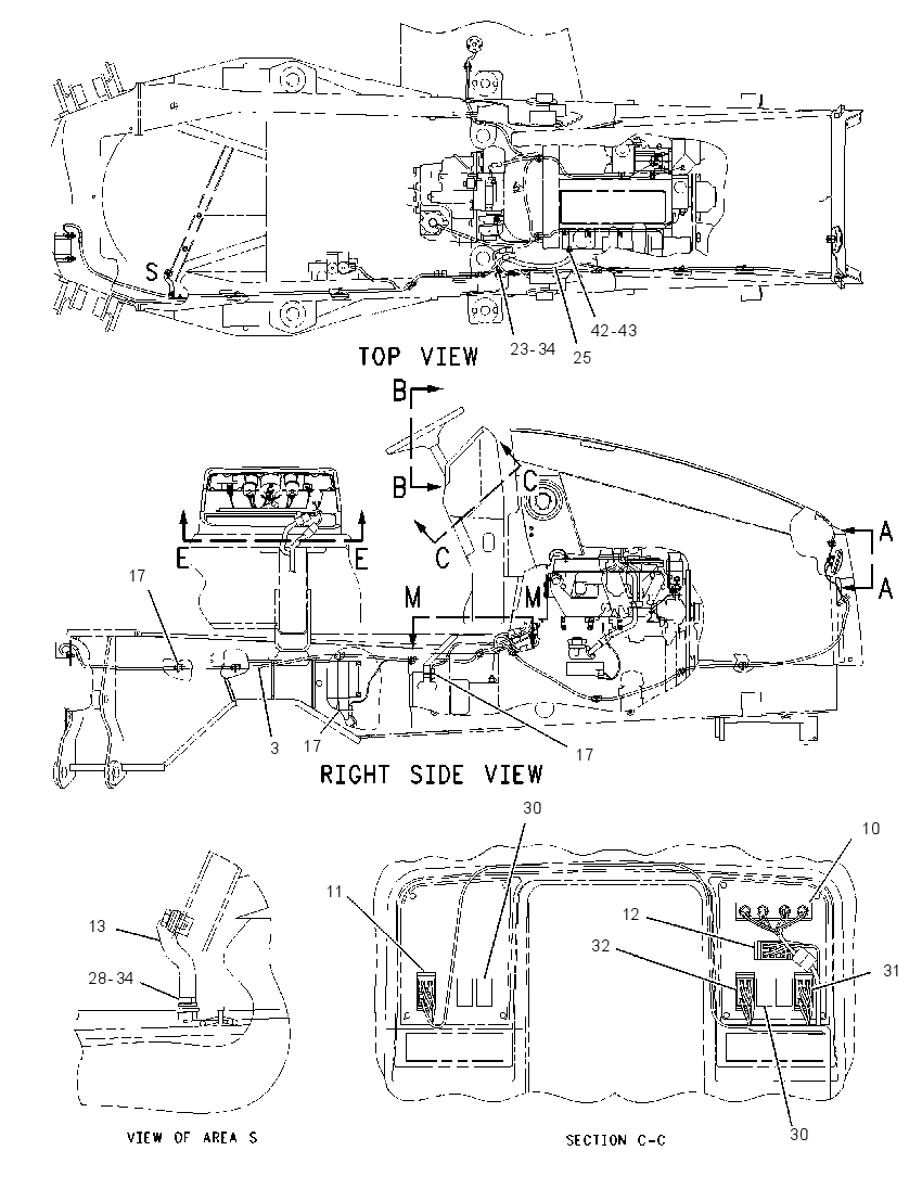 Проводка кабины 1545413 CAT