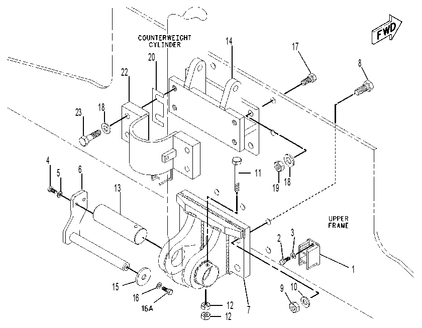 MOUNTING GP-COUNTERWEIGHT CYL 1461233 CAT