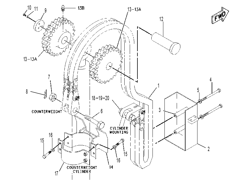 CHAIN GP-COUNTERWEIGHT 1461234 CAT