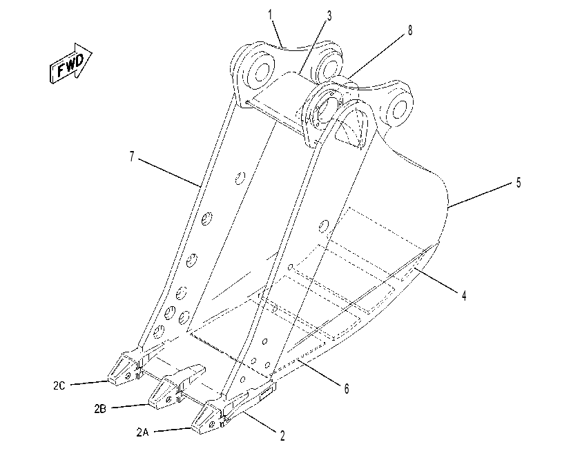 BUCKET AS-TRENCHING 1613333 CAT