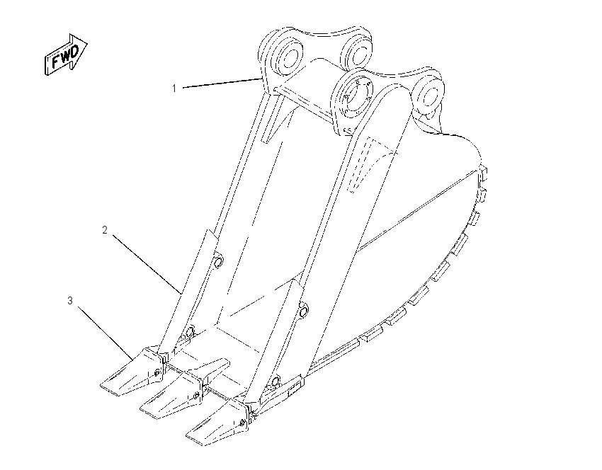 BUCKET AR-HEAVY DUTY ROCK 1623083 CAT