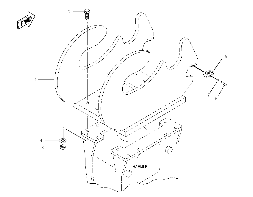 MOUNTING GP-HAMMER 1487289 CAT