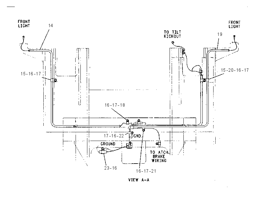 Проводка передняя 6W5166 CAT