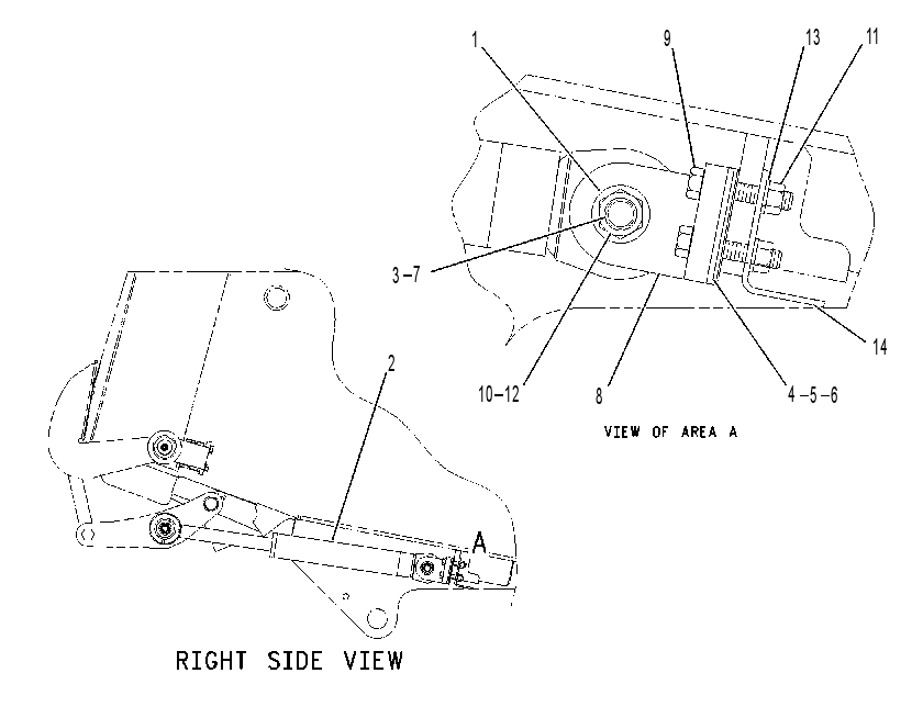 CYLINDER & MTG GP-TAILGATE 1379623 CAT