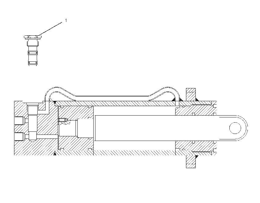 Цилиндр сцепного устройства 1690753 CAT