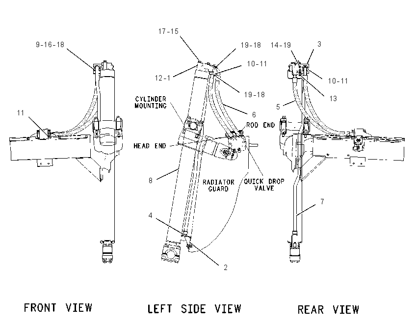 CYLINDER & LINES GP-LIFT 1631269 CAT