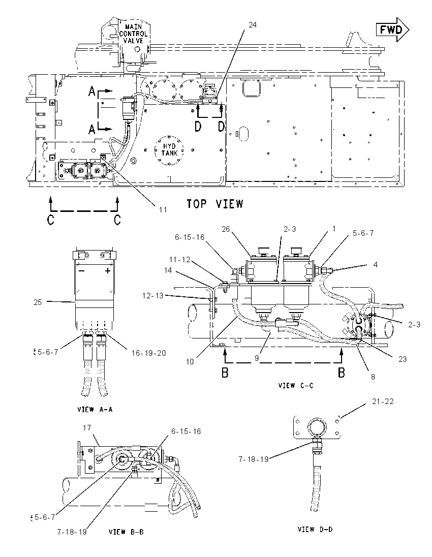 FILTER & LINES GP-HYDRAULIC 1586336 CAT