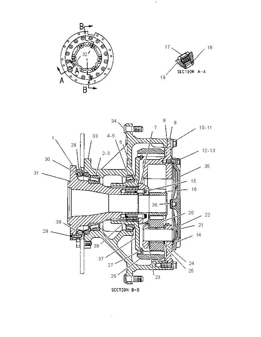 Колесо с бортовым редуктором 7V8641 CAT