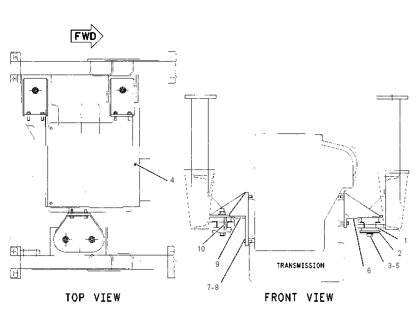 SUPPORT GP-TRANSMISSION 3W5032 CAT