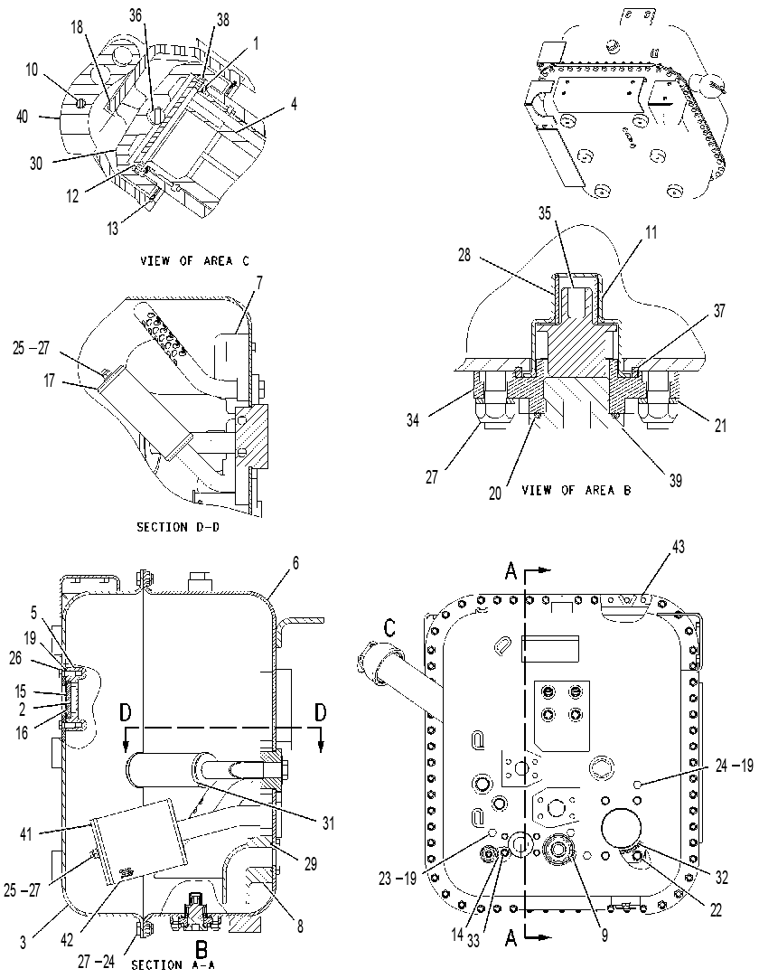 Бак с фильтром гидравлический 4Z6472 CAT