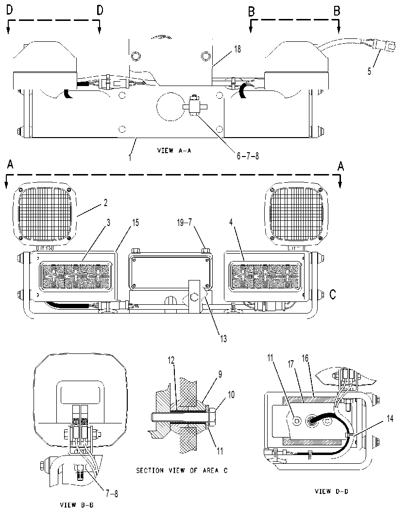 MOUNTING GP-LAMP & BCKP ALARM 1584932 CAT