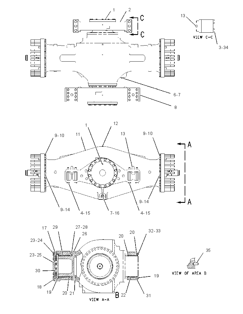 AXLE GP-OSCILLATING 1522131 CAT