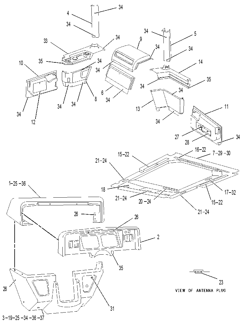 TRIM GP-OPEN ROPS 1489842 CAT