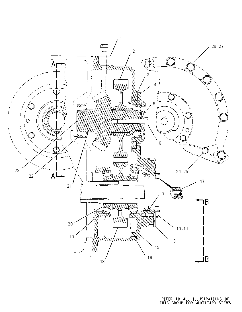 BEVEL AND TRANSFER GEAR GROUP 1663488 CAT