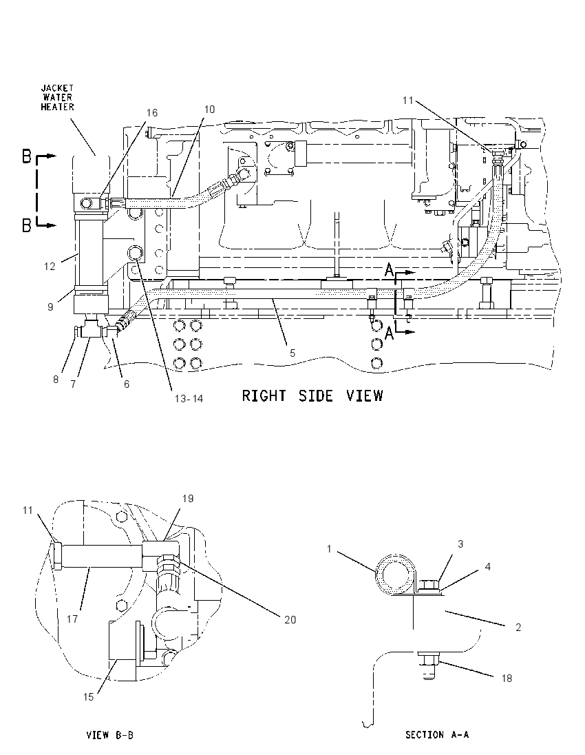 Крепление подогревателя ОЖ 6I1040 CAT