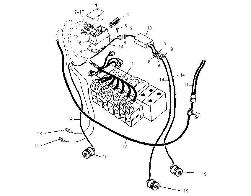 WIRING GP-HARVESTER HEAD 1558797 CAT