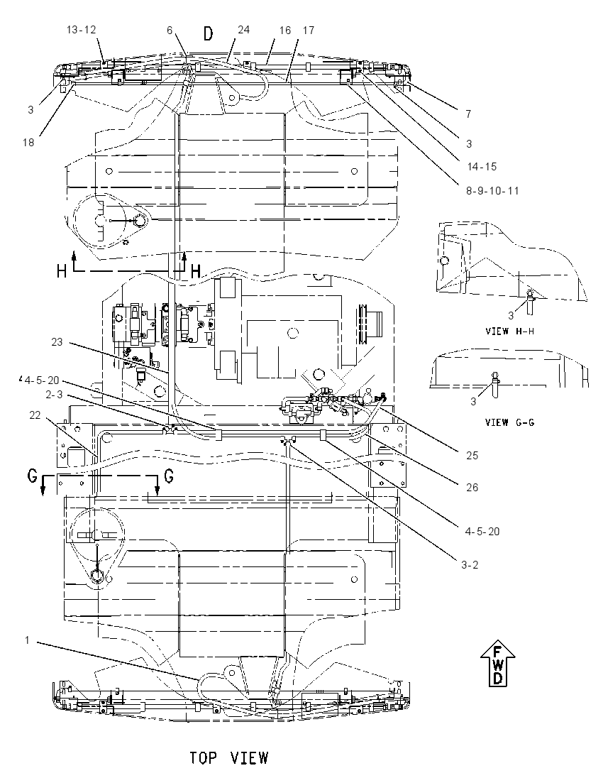 LINES GP-SPRAY BAR 1625118 CAT