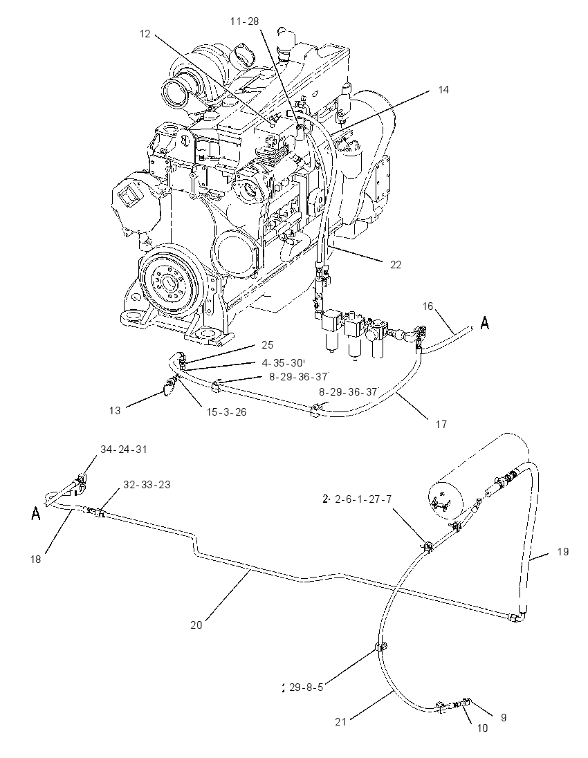 LINES GP-AIR TANK 1414774 CAT