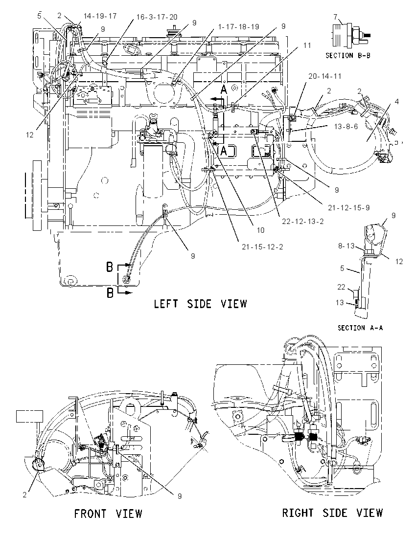 Проводка датчиков 1668848 CAT