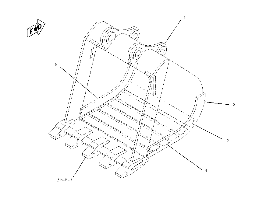 BUCKET AS-MASS EXCAVATOR 1682811 CAT