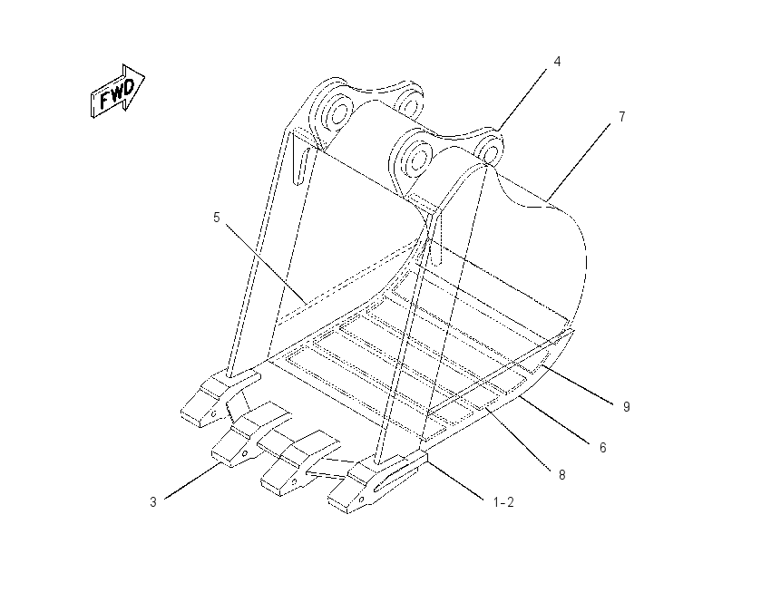 BUCKET AS-MASS EXCAVATOR 1650942 CAT