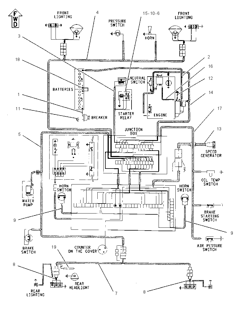 Проводка машины 1G3205 CAT