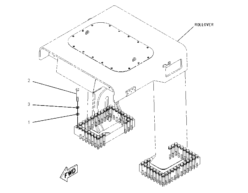 FASTENER GP-ROPS 1654012 CAT