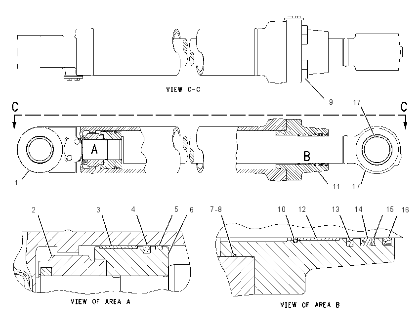 Цилиндр ковша 1184134 CAT
