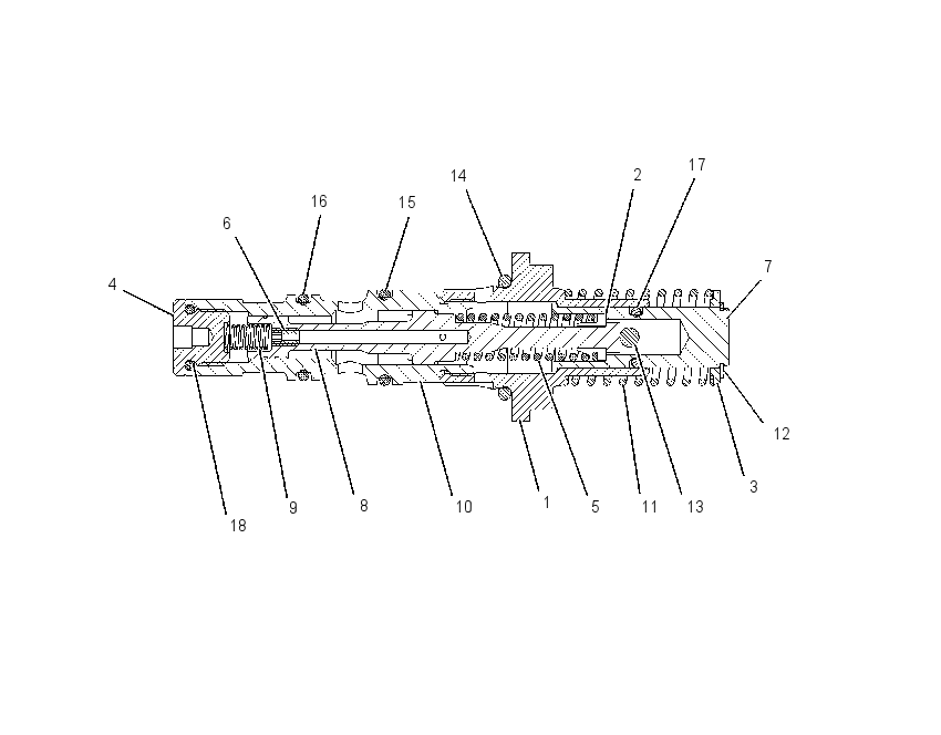 Картриджный клапан управления 1720222 CAT