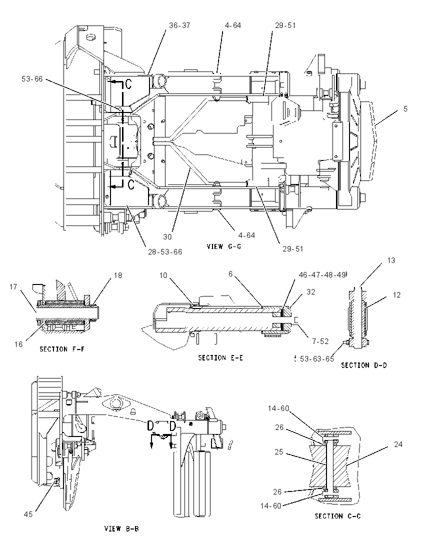 FRAME GP-HARVESTER HEAD 1558784 CAT