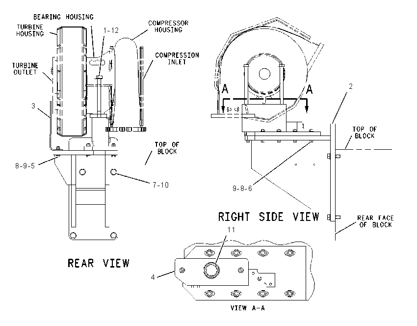 MOUNTING GP-TURBOCHARGER 1455655 CAT