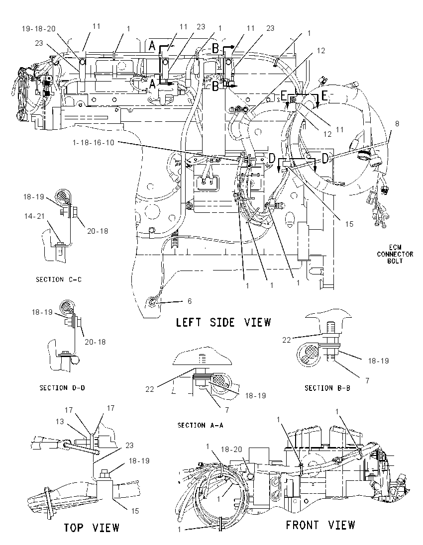 Проводка двигателя 1694196 CAT