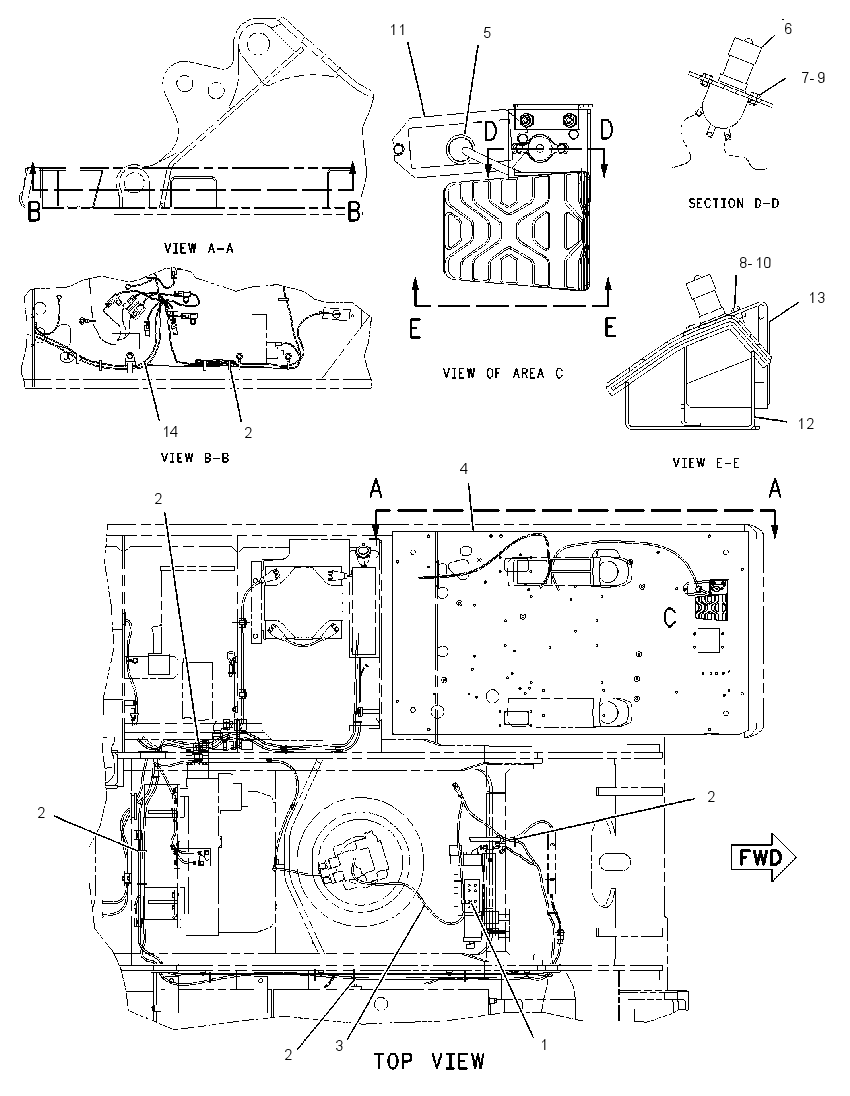WIRING GP-GRAPPLE CONTROL 1376917 CAT