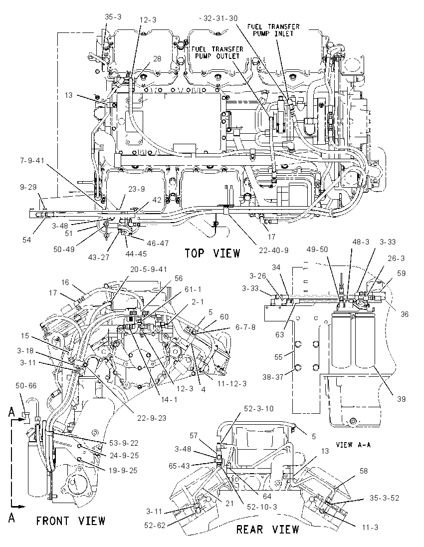 Трубопроводы топливные 1371975 CAT