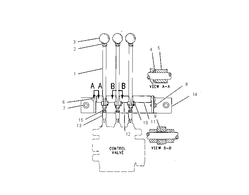 Управление гидравликой ручное 7V0841 CAT